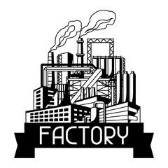 Obraz premium Industrial factory background.