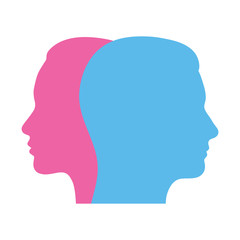 Women and Man Modern line Logo Icon