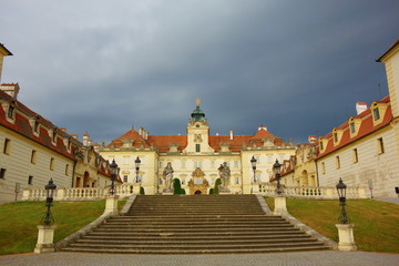 Fototapeta na wymiar Valtice castle in Czech Republic, The town was founded in the 13th centure.