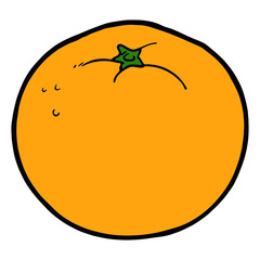 Cute orange cartoon illustration isolated on white background for children color book