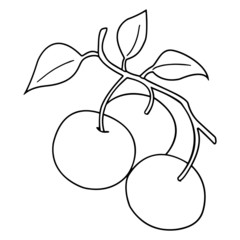 Cute orange cartoon illustration isolated on white background for children color book