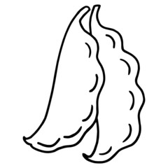 Peas cartoon illustration isolated on white background for children color book