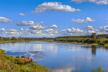 Sukhona River in Totma, Russia