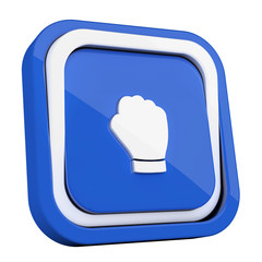 ikona plastikowa 3D niebieski kwadrat pierścień - obrazy, fototapety, plakaty