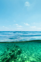 Underwater Split sea