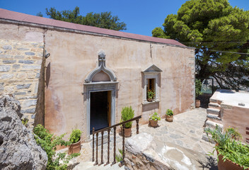 Fototapeta na wymiar The monastery Kremaston, Crete, Greece