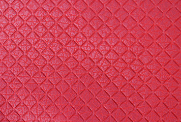 texture red artificial leather diamond pattern matt