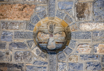 Architectural detail in the monastery Kremaston, Crete, Greece