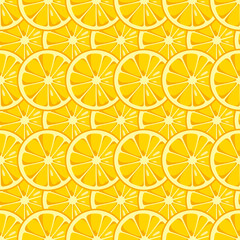 Lemon slices seamless pattern.