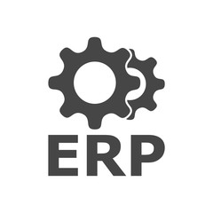 ERP icon, Enterprise Resource Planning ERP Process - obrazy, fototapety, plakaty