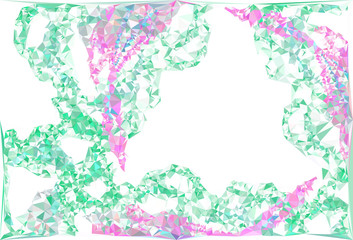 Low poly mosaic background. Copy space.