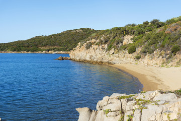 Cala Ginepro beach in Sardinia, Italy