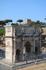 Arco di Costantino view from Colosseum, Rome Italy 