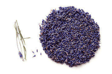 Lavender. Still life with dried lavender flowers.