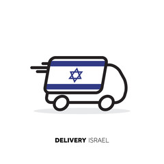 Israel delivery van. Country logistics concept