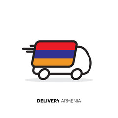 Armenia delivery van. Country logistics concept