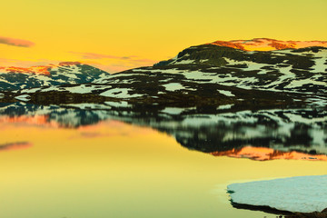 Hardangervidda mountain plateau in Norway