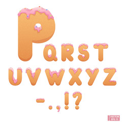 English alphabet font design.