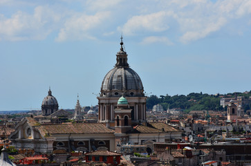 Fototapeta na wymiar Rome, panorama from the Pincio.
