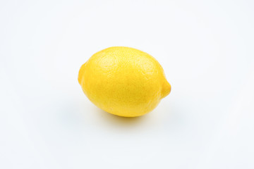 Lemon isolated on white background. Space for test or design.