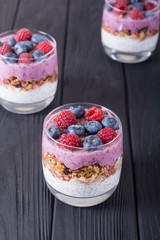 Chia yogurt with granola