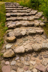 ancient stone staircase leading upwards