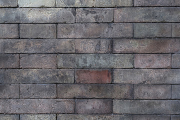 Background of grey color brick wall texture
