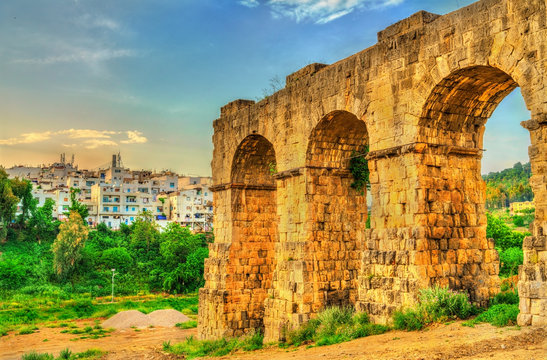 Ruins of a roman aqueduct in Constantine, Algeria