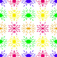 Multicolored Stars Motif Seamless Pattern Design