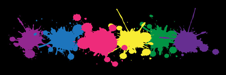 colorful ink blobs design