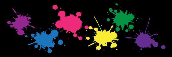 colorful ink blobs design