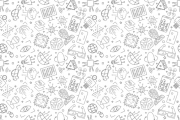 Vector Technology of future pattern. Technology of future seamless background