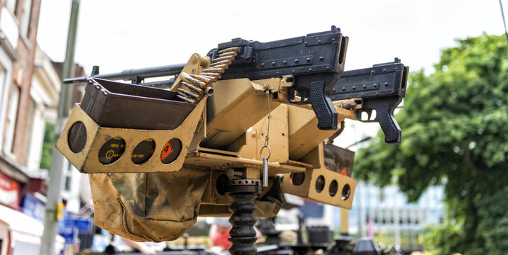 Twin Overhead Armored Personnel Carrier Machine Guns