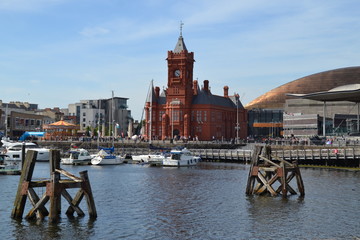 Fototapeta premium Cardiff Bay from the sea