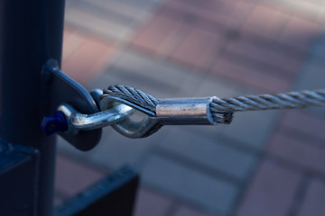 Loop connection of metal parts. Strong and reliable fastening for installation of external...
