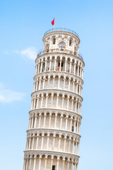 Leaning Tower of Pisa o Cathedral square in Pisa, Tuscany, Italy.