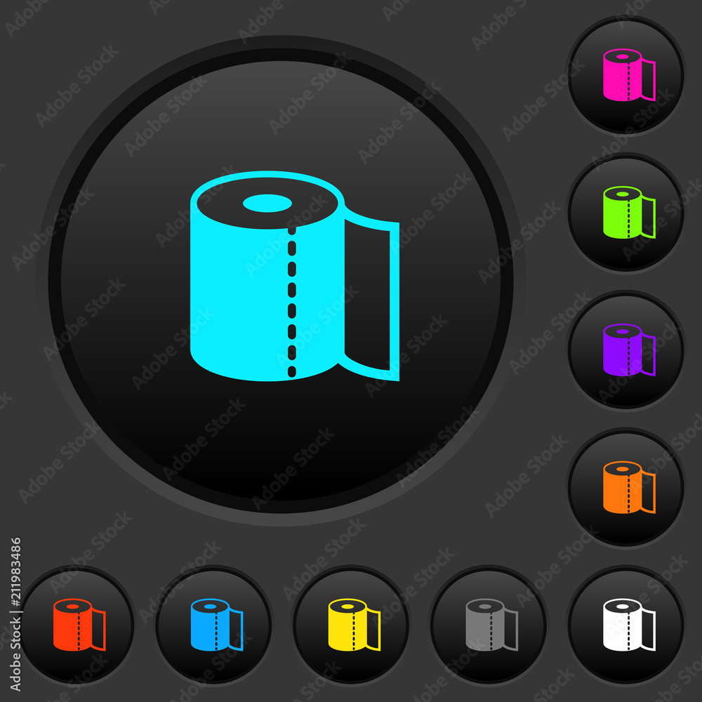 Poster paper towel dark push buttons with color icons