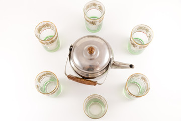 arabic cups and teapot