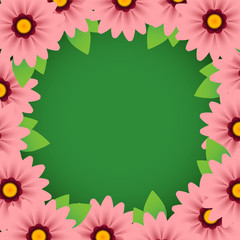 Vector flower frame