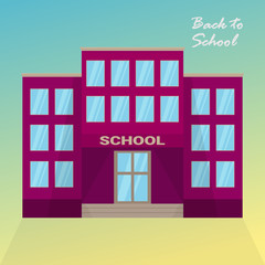 Vector illustration School eps10 Pink School Back to school