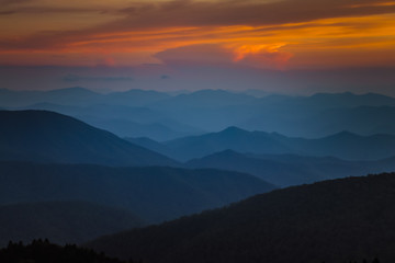 Sunset on the Blue Ridge Parkway