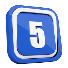 ikona plastikowa 3D niebieski kwadrat pierścień © vempireart