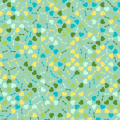Generative pattern with love art design. Color ornament.