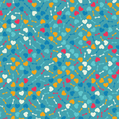 Generative pattern with love art design. Color ornament.