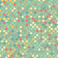 Generative pattern with love art design. Color ornament.