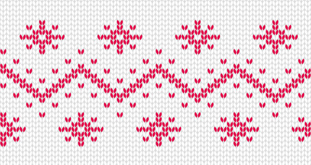 Knitted seamless pattern. Vector