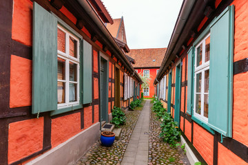 Fototapeta na wymiar council estate of the Heiliggeist Hospital in Stralsund, Germany