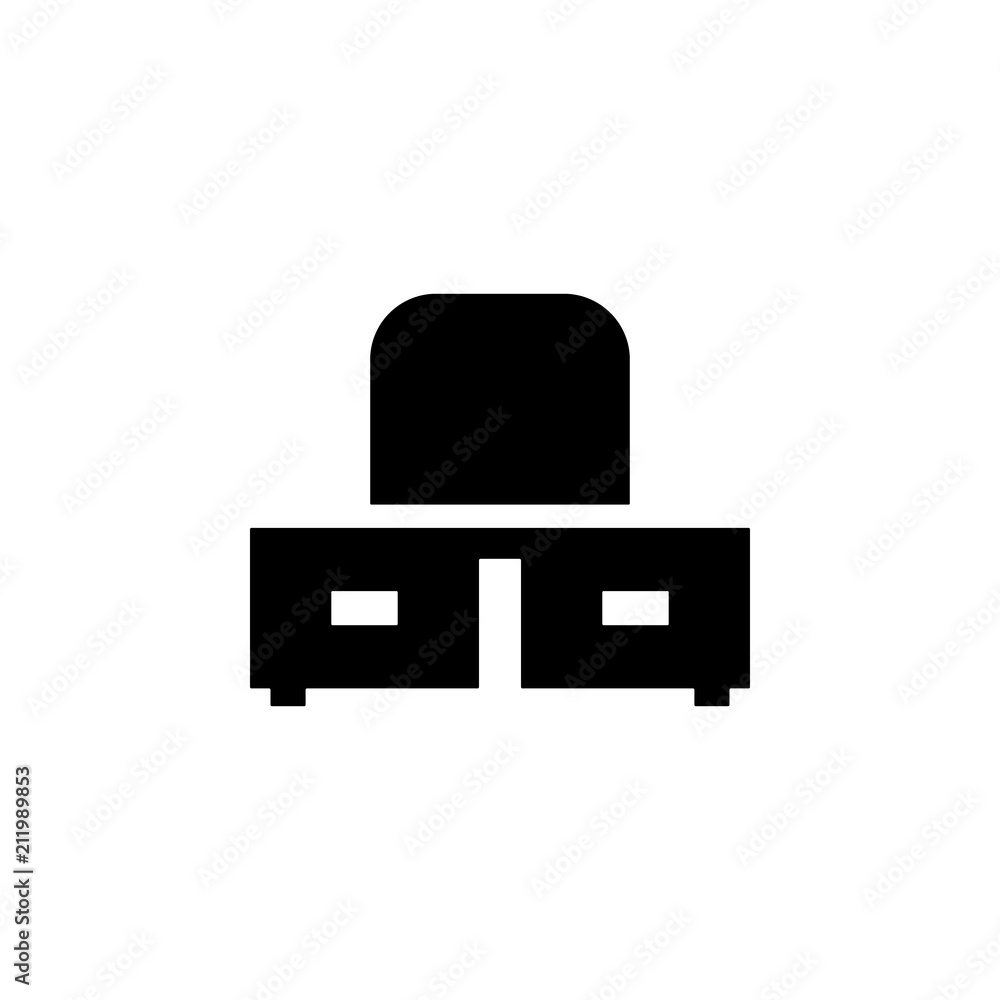 Aufkleber mirror with mirror glyph icon. element of furniture icon for mobile concept and web apps. this mirro