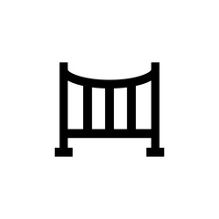 Crib glyph icon. Element of furniture icon for mobile concept and web apps. This Crib glyph icon can be used for web and mobile. Premium icon