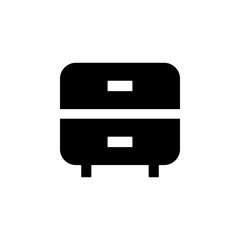 nightstand glyph icon. Element of furniture icon for mobile concept and web apps. This nightstand glyph icon can be used for web and mobile. Premium icon